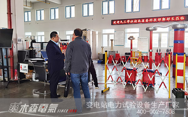 社省委科技部部長郭盾一行調研考察220kV試驗室